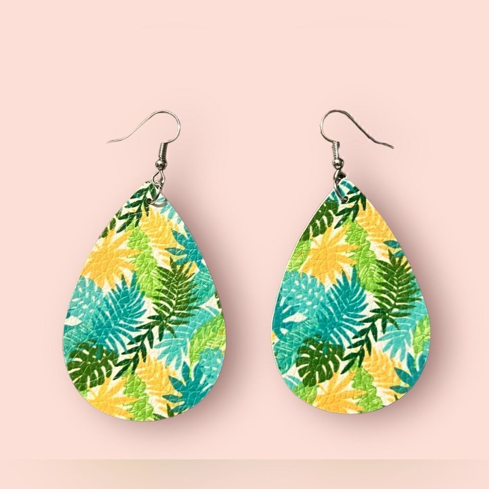 3/ $10 Brand New Faux Leather Earrings